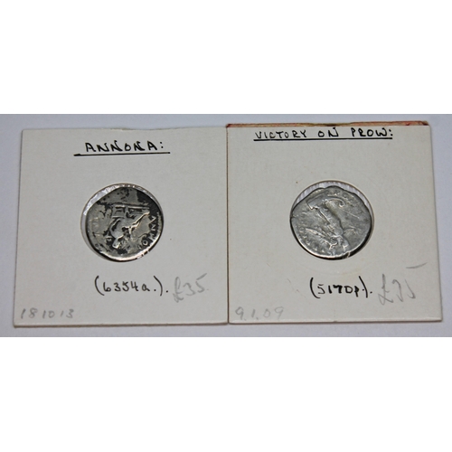 346 - A group of fourteen ancient Roman coins to include 1 x Claudius 41-54 A.D sestertius: rev: spes Augu... 