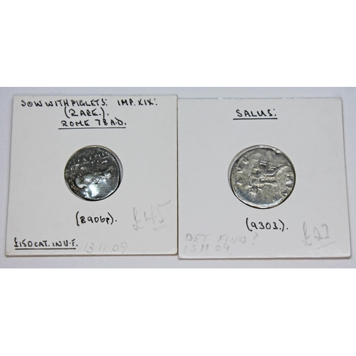 346 - A group of fourteen ancient Roman coins to include 1 x Claudius 41-54 A.D sestertius: rev: spes Augu... 