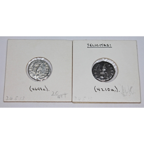 353 - A group of twelve ancient Roman coins Antoninus Pius 138-161 A.D denarius to include 1 x Pax, 1 x Mo... 