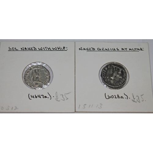 359 - A group of ten ancient Roman coins Septimius Severus 193-211 A.D denarius to include 1 x Moneta with... 