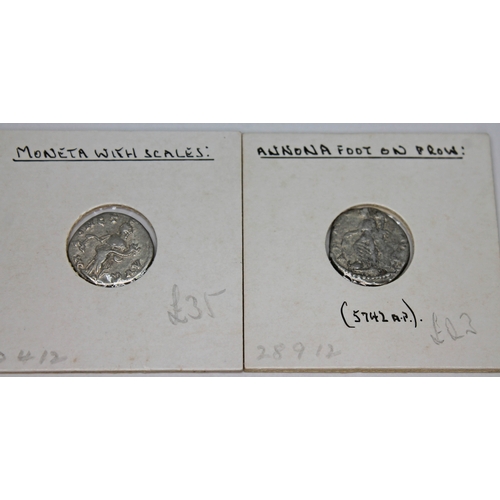 359 - A group of ten ancient Roman coins Septimius Severus 193-211 A.D denarius to include 1 x Moneta with... 