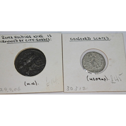 361 - A group of ten ancient Roman coins Caracalla 198-217 A.D to include 1 x Tetradrachm of Syria: Antioc... 