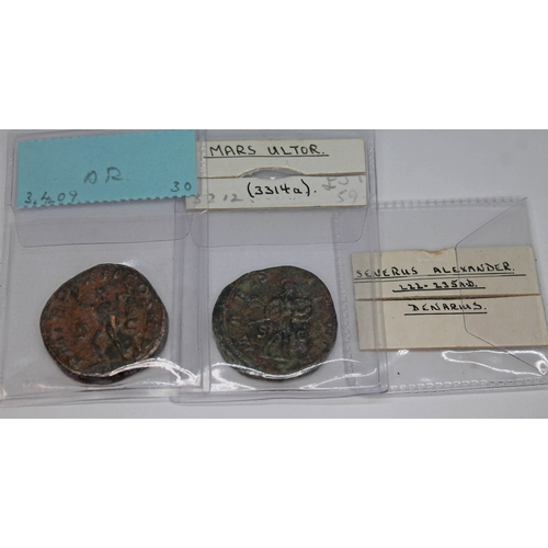 363 - A group of thirteen ancient Roman coins Severus Alexander 222-235 A.D to include 1 x AE 28 of Nicopo... 