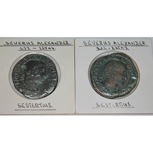 363 - A group of thirteen ancient Roman coins Severus Alexander 222-235 A.D to include 1 x AE 28 of Nicopo... 