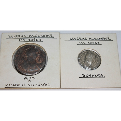 363 - A group of thirteen ancient Roman coins Severus Alexander 222-235 A.D to include 1 x AE 28 of Nicopo... 