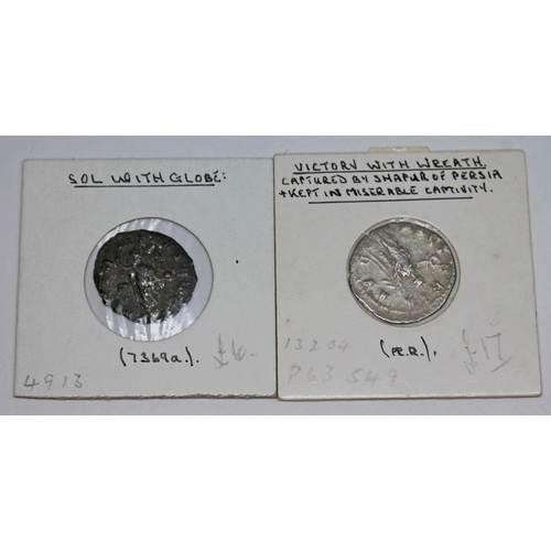 369 - A group of twenty ancient Roman coins to include 2 x Valerian I 253-260 A.D antoninianus (1 x of Col... 