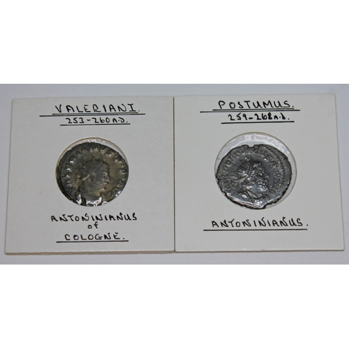 369 - A group of twenty ancient Roman coins to include 2 x Valerian I 253-260 A.D antoninianus (1 x of Col... 