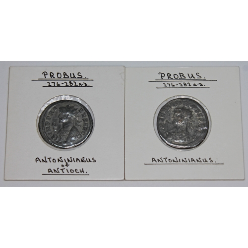 371 - A group of seventeen ancient Roman coins to include 1 x Tacitus 275-276 A.D antoninianus of Lugdunum... 