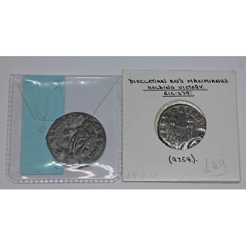 371 - A group of seventeen ancient Roman coins to include 1 x Tacitus 275-276 A.D antoninianus of Lugdunum... 