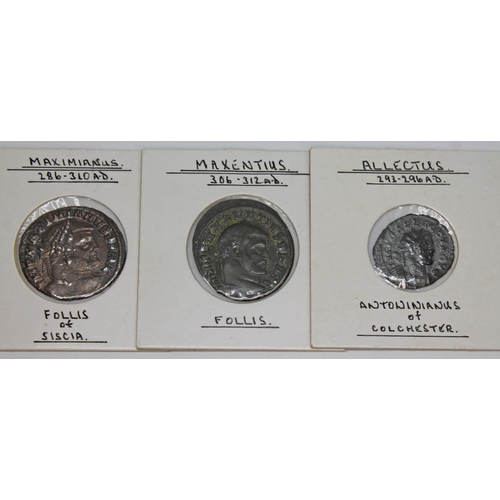 372 - A group of nineteen ancient Roman coins to include Maximianus 286-310 A.D 3 x Follis (1 x of Treviri... 