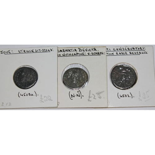 373 - A group of thirty seven ancient Roman coins to include 1 x Constantius I 305-306 A.D follis of Lugdu... 