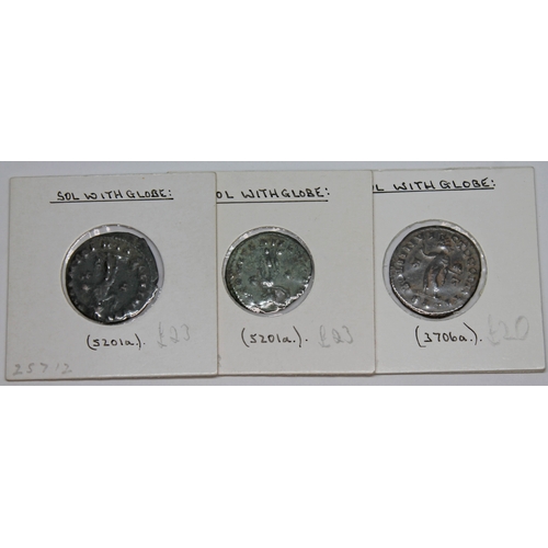 373 - A group of thirty seven ancient Roman coins to include 1 x Constantius I 305-306 A.D follis of Lugdu... 