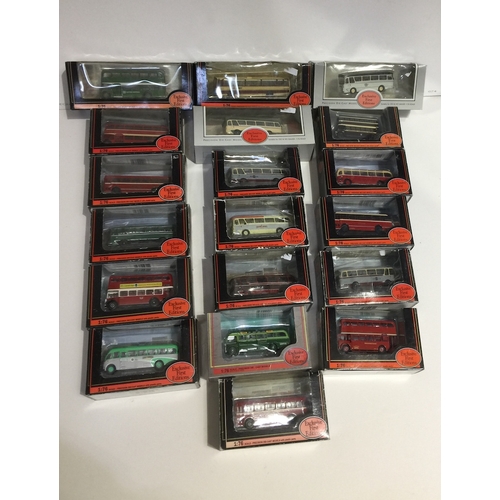 33 - A box of 19 Gilbow Exclusive First Edition 1/76 scale buses, all boxed