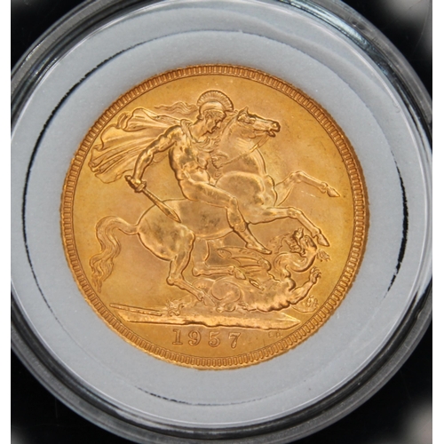 88 - Elizabeth II sovereign 1957 ONLY 10% BUYER'S PREMIUM (INCLUSIVE OF VAT) NORMAL ONLINE FEES  APPLY.