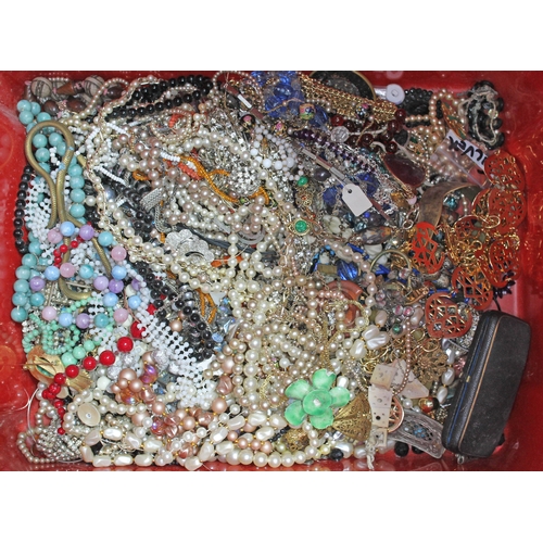 183 - A large quantity of costume jewellery.