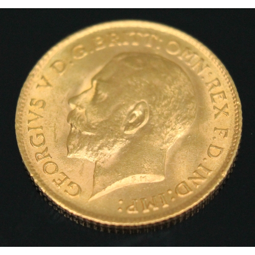 93 - George V half sovereign 1914 with certificate ONLY 10% BUYER'S PREMIUM (INCLUSIVE OF VAT) NORMAL ONL... 