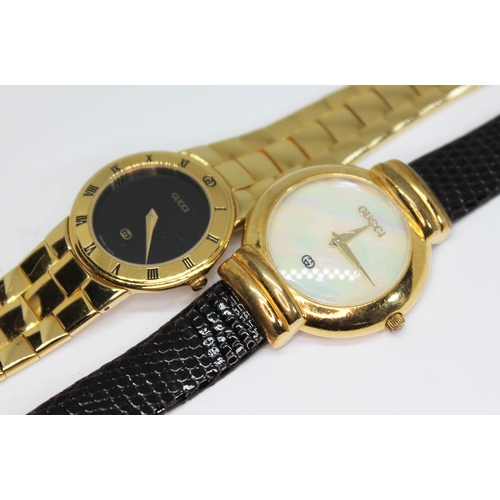 96 - Two ladies Gucci wristwatches, one box.