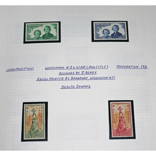 318 - New Zealand mint stamp collection, one Stanley Gibbons Tower stamp album, 1920 to 1974, Victory issu... 