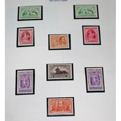 318 - New Zealand mint stamp collection, one Stanley Gibbons Tower stamp album, 1920 to 1974, Victory issu... 