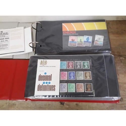 321 - GB British Post Office mint stamp packs, 4 albums, circa 1970s, some high value, collectors packs, a... 