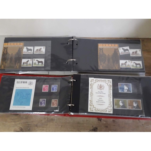 321 - GB British Post Office mint stamp packs, 4 albums, circa 1970s, some high value, collectors packs, a... 