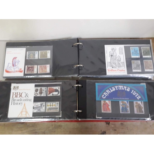 321 - GB British Post Office mint stamp packs, 4 albums, circa 1970s, some high value, collectors packs, a... 