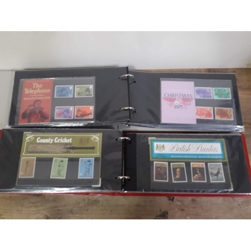 321 - GB British Post Office mint stamp packs, 4 albums, circa 1970s, some high value, collectors packs, a... 