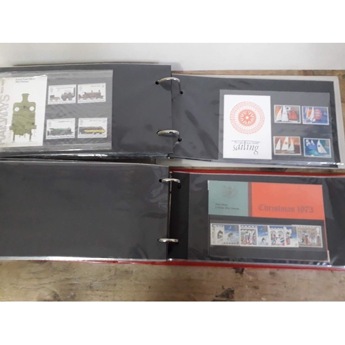 321 - GB British Post Office mint stamp packs, 4 albums, circa 1970s, some high value, collectors packs, a... 