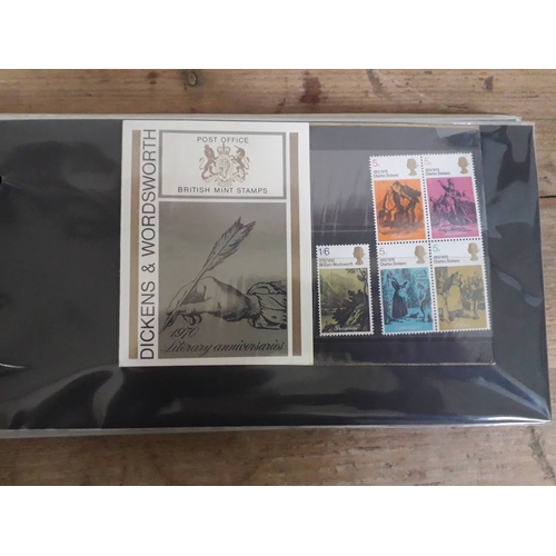 321 - GB British Post Office mint stamp packs, 4 albums, circa 1970s, some high value, collectors packs, a... 