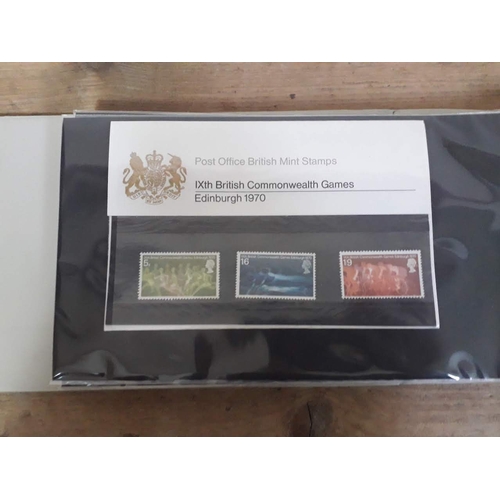 321 - GB British Post Office mint stamp packs, 4 albums, circa 1970s, some high value, collectors packs, a... 