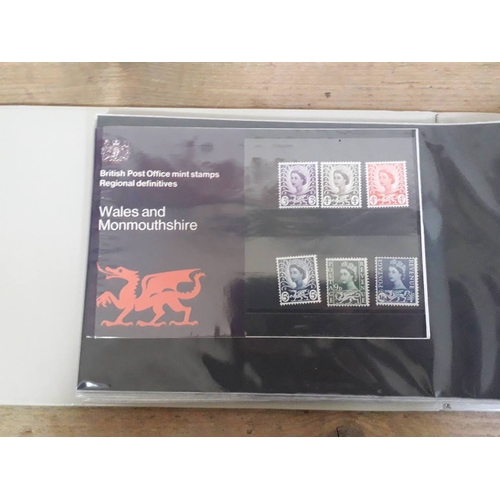 321 - GB British Post Office mint stamp packs, 4 albums, circa 1970s, some high value, collectors packs, a... 