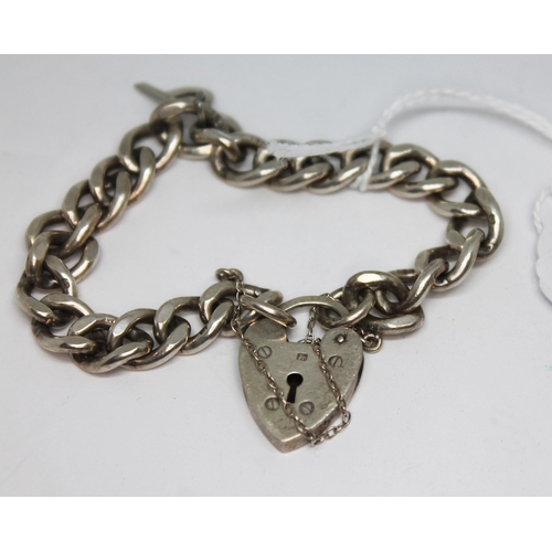 458 - A hallmarked silver bracelet.