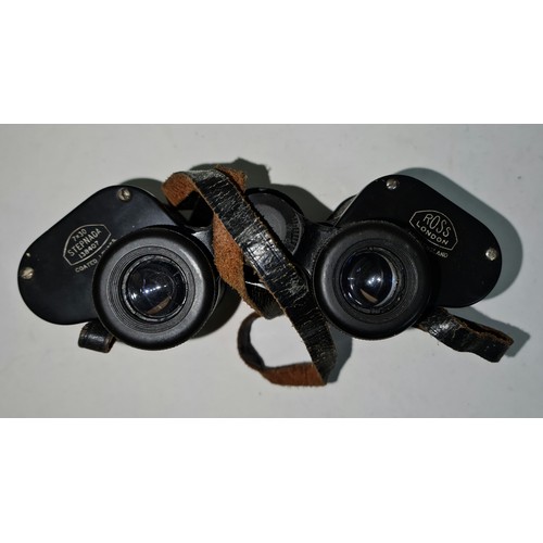 175 - A box containing three pairs of binoculars with leather cases and a Koura camera by Kowa Company Ltd... 