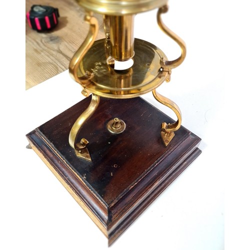 301 - A culpeper type brass microscope in box by E. J. Elliot, London.