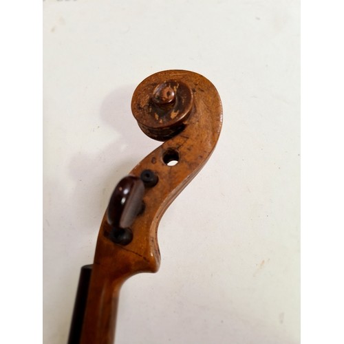 330 - 19th century violin, one piece back, 360mm.