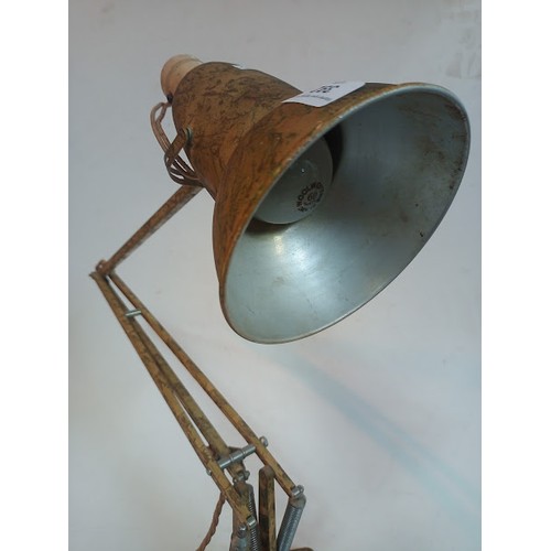 392 - A vintage Herbert Terry mottled gold Anglepoise lamp, crabtree switch.