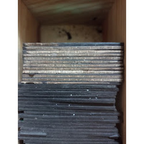 382 - Four wooden boxes of glass slides.