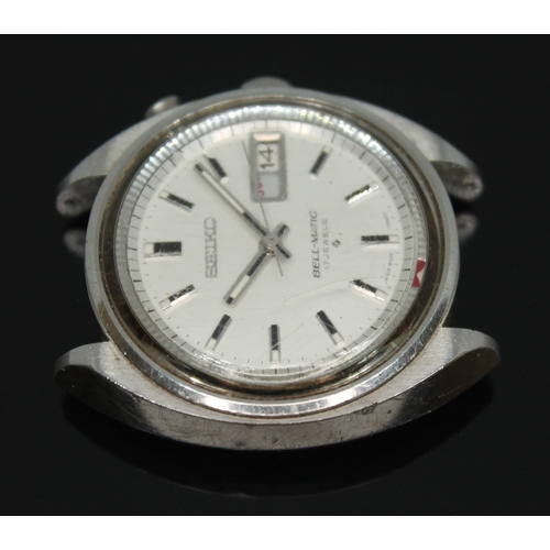 107 - A Seiko Bell-Matic, circa 1971, ref. 4006-7001, automatic 17 jewel movement, signed steel dial with ... 