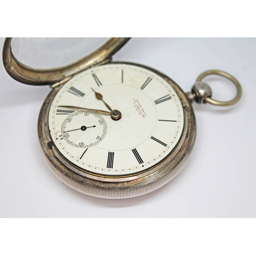 109 - A late 19th century open face verge pocket watch, the brass fusee movement singed 'Adam Bell 118 Uni... 