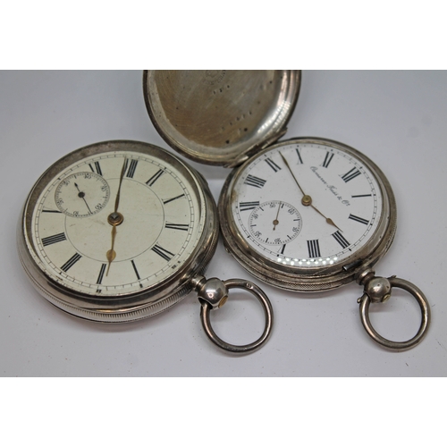 118 - Two pocket watches: one early 20th century English lever the movement signed 'Blackhurst & Son', the... 