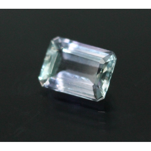 169 - A loose octagon cut pale greenish violet blue tanzanite weighing 1 carat (0.20g).