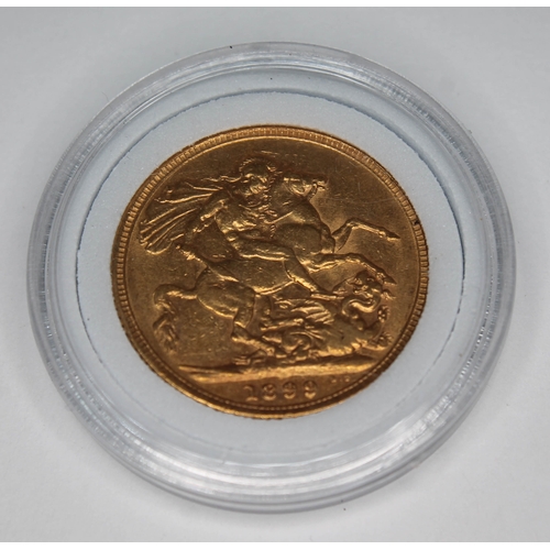 256 - Victorian 1899 sovereign, 10% buyer's premium (inclusive of VAT), normal online bidding fees apply.