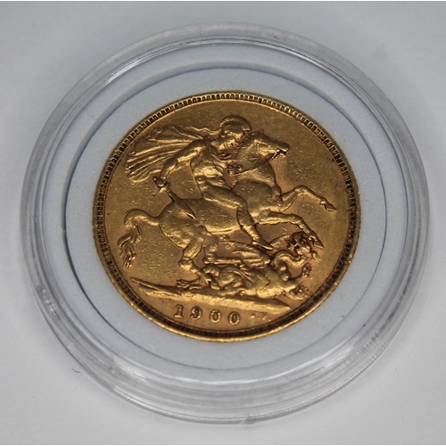 257 - Victorian 1900 sovereign, 10% buyer's premium (inclusive of VAT), normal online bidding fees apply.