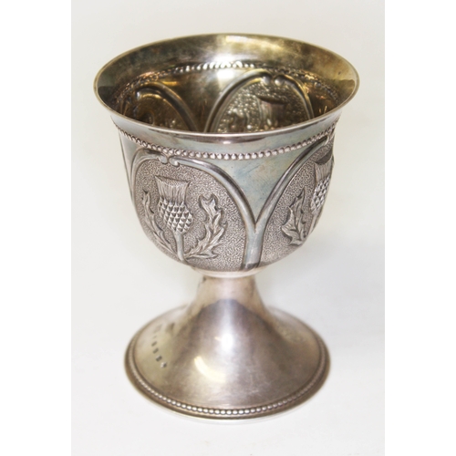 295 - A Scottish silver Millennium goblet, Richard Jarvis, Edinburgh 2000, limited edition number 10/250, ... 