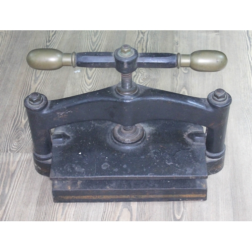 63 - A large book press, length b51cm.