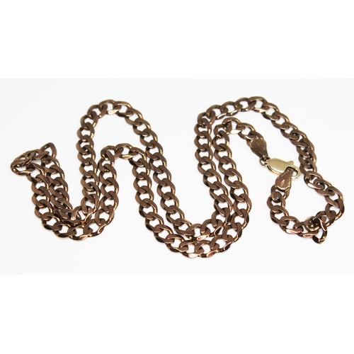 322 - A 9ct gold curb chain, length 52cm, weight 18.72g.