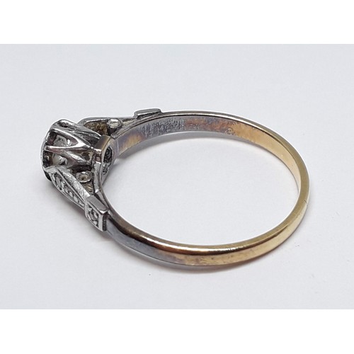 162 - An early 20th century diamond solitaire ring, the round cut diamond weighing approx. 0.27 carats, th... 