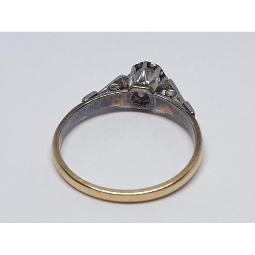 162 - An early 20th century diamond solitaire ring, the round cut diamond weighing approx. 0.27 carats, th... 