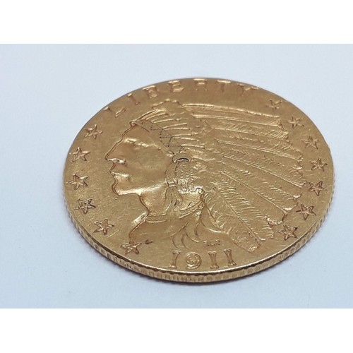 265 - United States 2 1/2 1911 gold dollars.