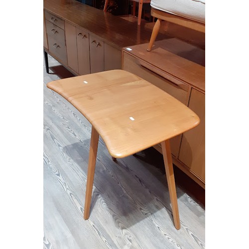 83 - An Ercol Blonde elm and beech stool and table extension. 
Condition- the condition to the table is g... 